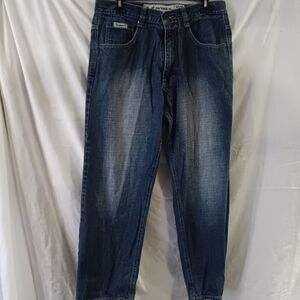 Vintage Y2K Avirex Baggy Wide Leg Jeans Hip Hop Skater Size 32x30